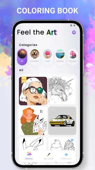 Скачать Paint by numbers - Color book с модом — Много денег и подсказок — скриншот 1
