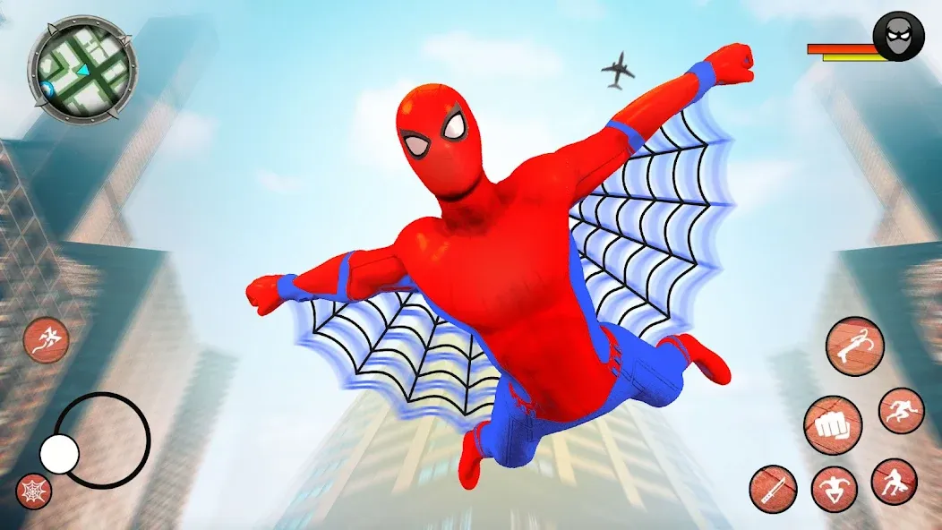 Flying Superhero Robot Games на Андроид — Много денег — скриншот 1