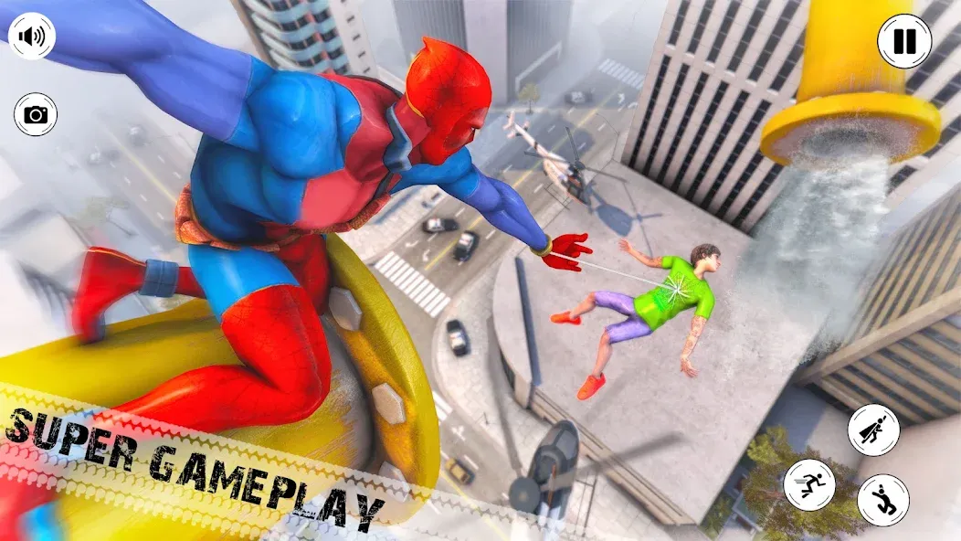 Flying Superhero Robot Games на Андроид — Много денег — скриншот 2