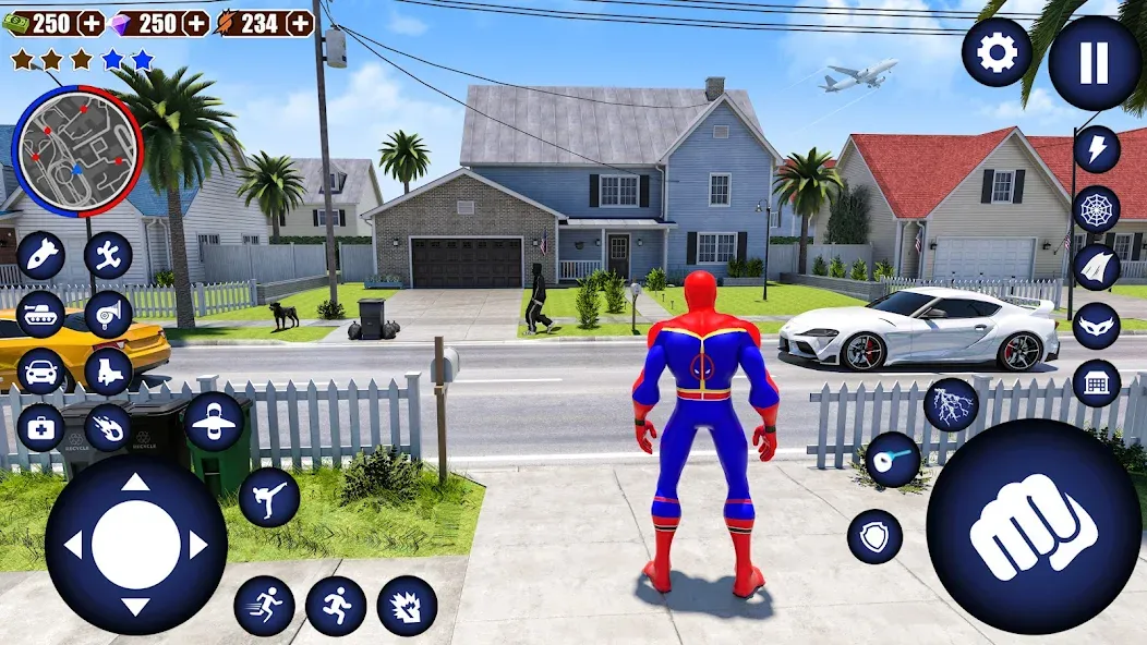 Flying Superhero Robot Games на Андроид — Много денег — скриншот 4