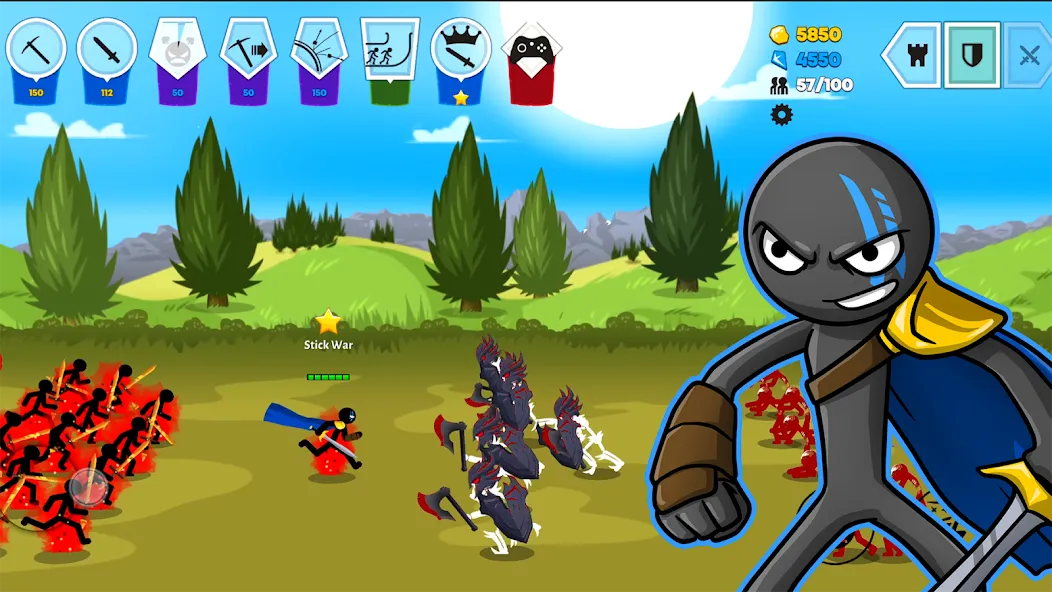 Stick War: Saga на Андроид — Мод Много денег — скриншот 2