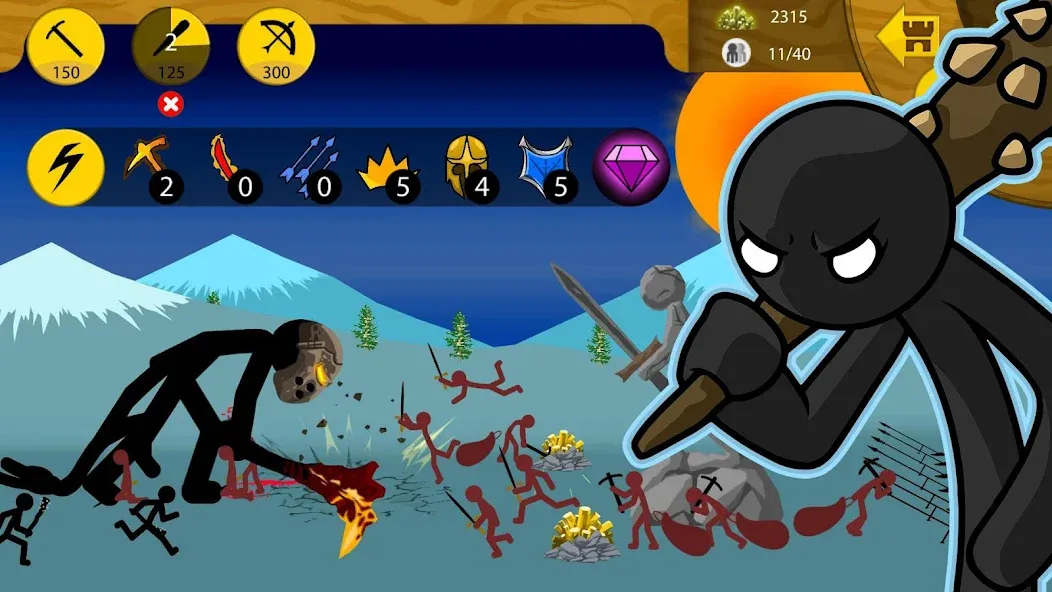 Скачать Stick War: Legacy на Андроид — Много денег и кристаллов — скриншот 5