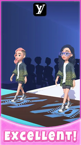 Catwalk Battle - Dress up! — Мод: Много денег и без рекламы — скриншот 3 Catwalk Battle - Dress up! — Мод: Много денег и без рекламы — скриншот 3