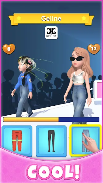 Catwalk Battle - Dress up! — Мод: Много денег и без рекламы — скриншот 5