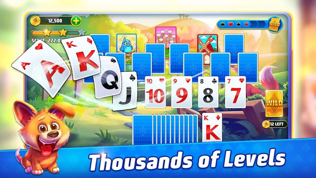 Solitaire TriPeaks Journey — Мод: Много денег — скриншот 1