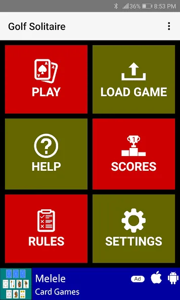 Golf Solitaire (Мод Много денег) — скриншот 1
