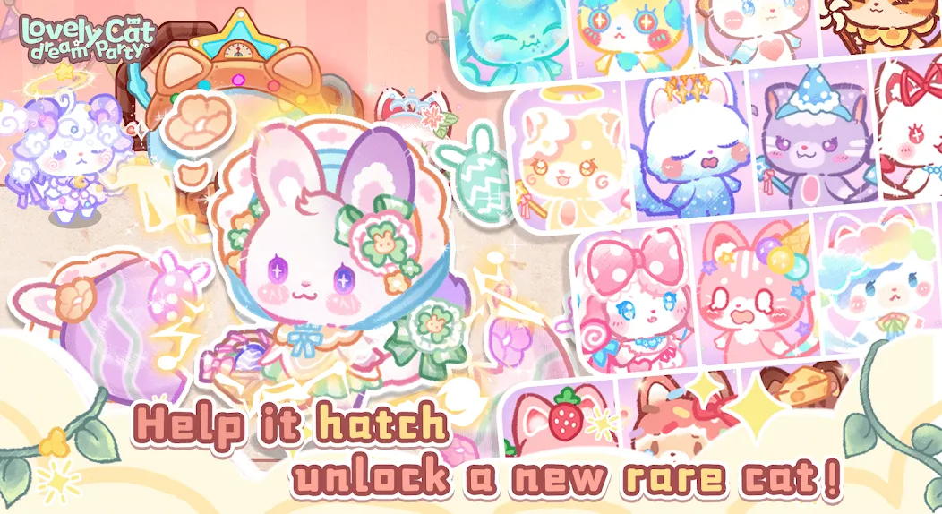 Lovely cat dream party Mod APK Много денег — Скачать на Андроид — скриншот 2
