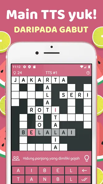 Взлом TTS Pintar - Teka Teki Silang — Все подсказки открыты — скриншот 2 Взлом TTS Pintar - Teka Teki Silang — Все подсказки открыты — скриншот 2