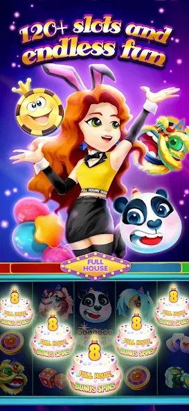Скачать Full House Casino - Slots Game на телефон — Много денег и бесконечные монеты — скриншот 4