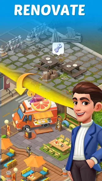 Скачать Merge Cooking:Theme Restaurant MOD APK — Много денег и энергии — скриншот 5