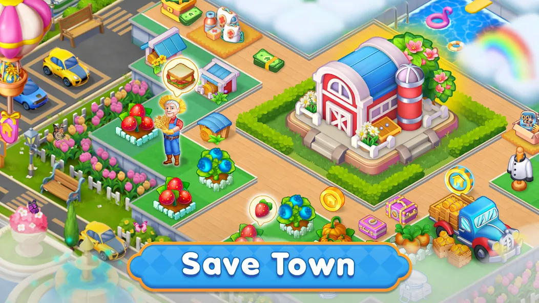 Взломанная Merge HomeTown: Merge Games на Андроид — Много денег — скриншот 4