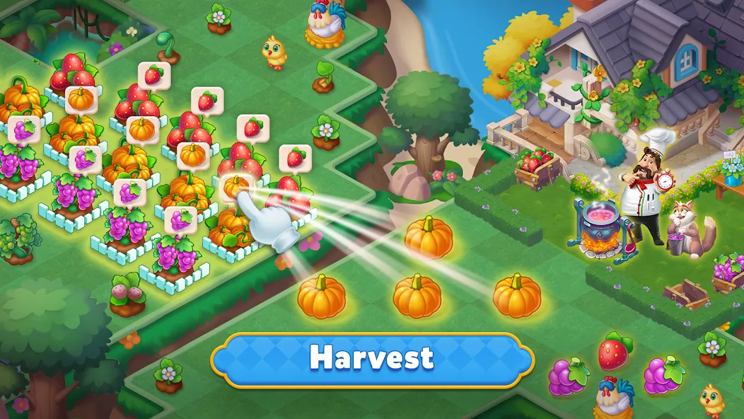 Взломанная Merge HomeTown: Merge Games на Андроид — Много денег — скриншот 5