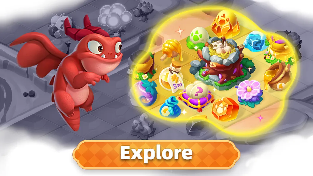 Скачать взломанную Merge Legends: Dragon Island — Бесконечные деньги и кристаллы — скриншот 5