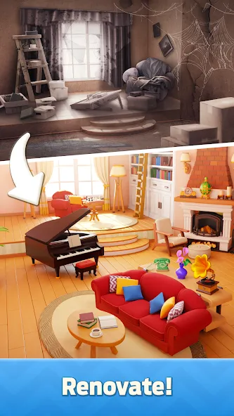 Скачать Mergedom: Home Design — Много денег и бесконечная энергия — скриншот 2