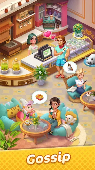 Скачать Gossip Harbor®: Merge & Story на Android — Много денег и энергии — скриншот 1