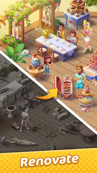 Скачать Gossip Harbor®: Merge & Story на Android — Много денег и энергии — скриншот 5