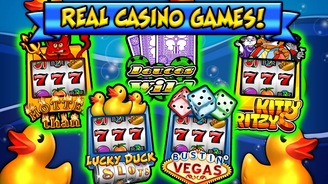 Скачать Lucky Duck Slots — Модификация Много денег и бесконечные спины — скриншот 1