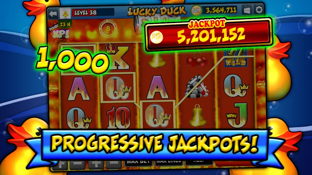 Скачать Lucky Duck Slots — Модификация Много денег и бесконечные спины — скриншот 4