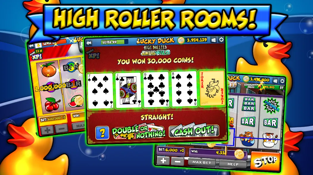 Скачать Lucky Duck Slots — Модификация Много денег и бесконечные спины — скриншот 5