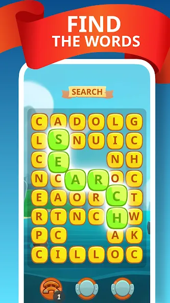 Word Treasure Hunt на Андроид — Мод Много подсказок — скриншот 1