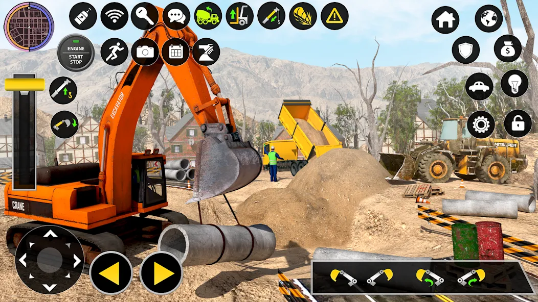 Construction Excavator Game 3D (Мод Много денег) — скриншот 1