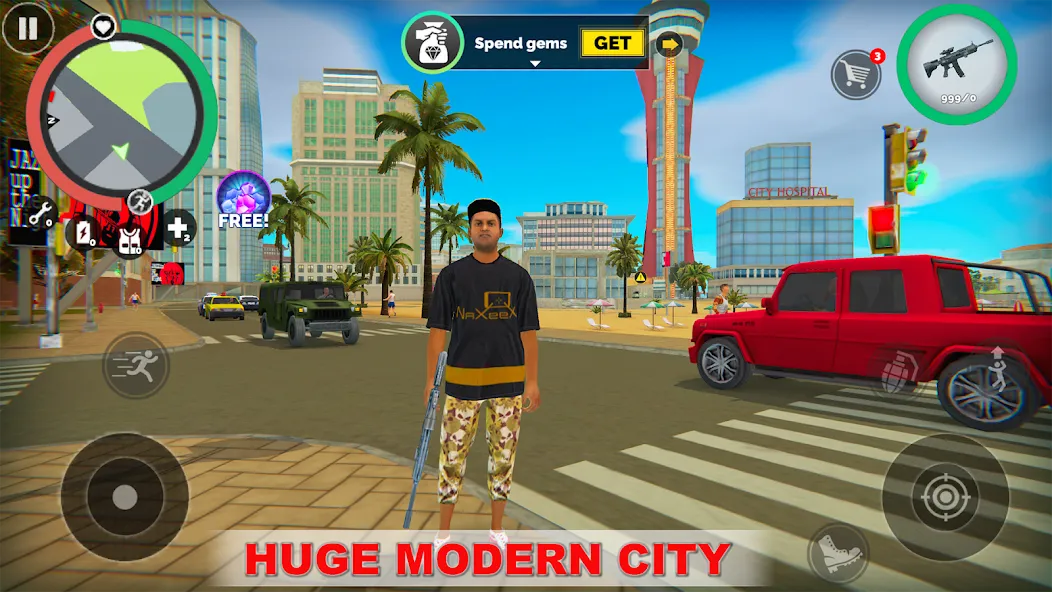 Vegas Crime Simulator MOD APK — Много денег и алмазов — скриншот 1
