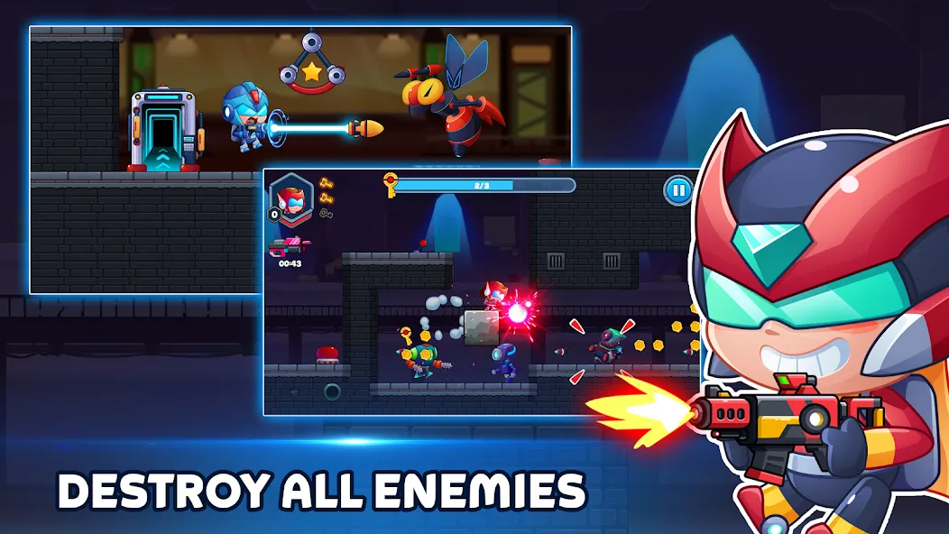 Metal Gun - Cyber Soldier MOD APK — Много денег и бессмертие — скриншот 1