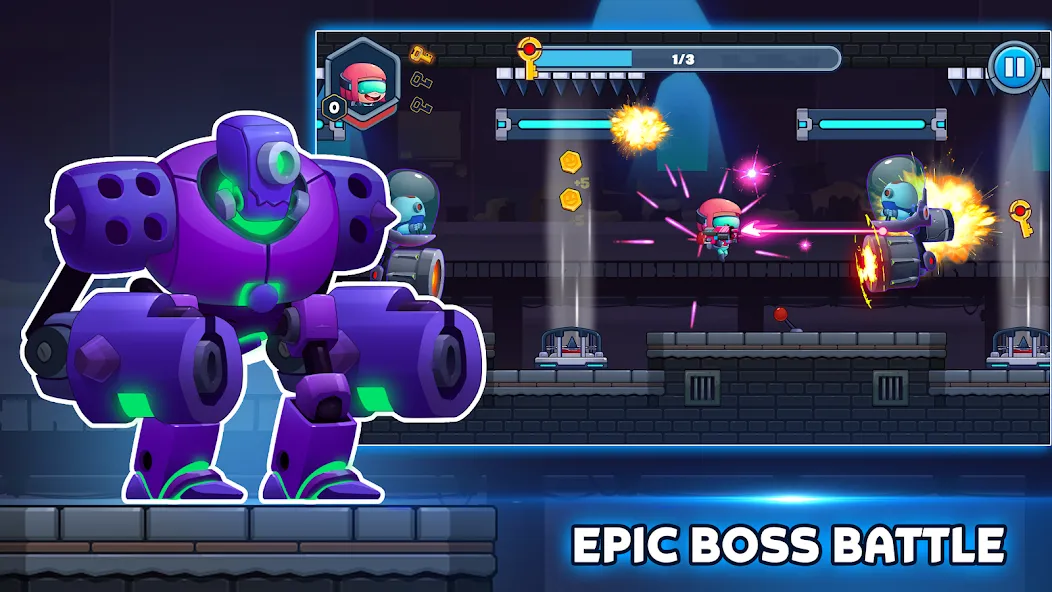 Metal Gun - Cyber Soldier MOD APK — Много денег и бессмертие — скриншот 4