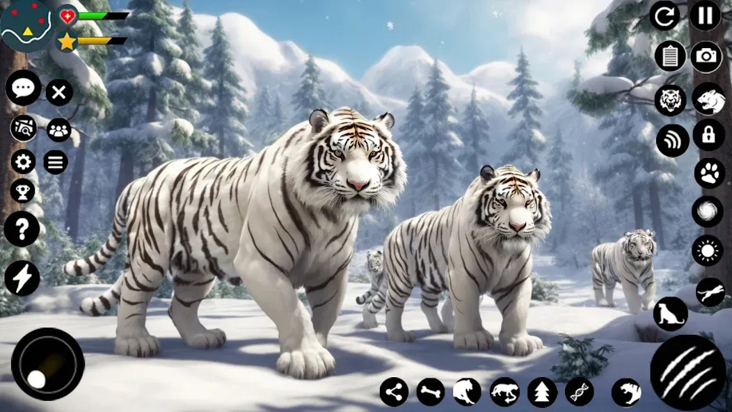 Arctic White Tiger Family Sim MOD APK на Android — Много денег — скриншот 3 Arctic White Tiger Family Sim MOD APK на Android — Много денег — скриншот 3