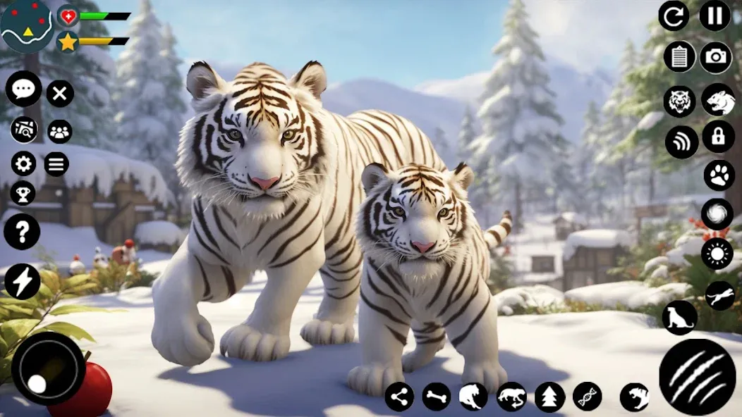 Arctic White Tiger Family Sim MOD APK на Android — Много денег — скриншот 5