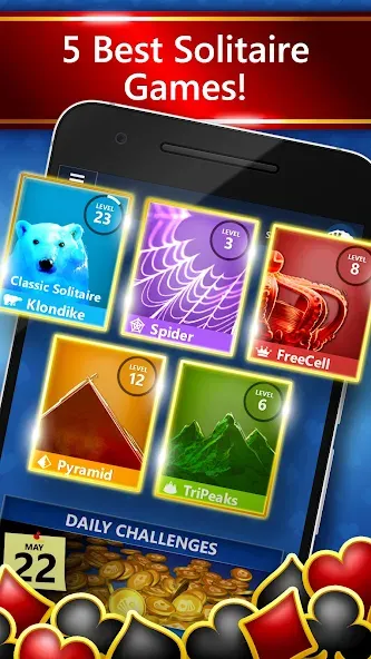 Microsoft Solitaire Collection на Андроид — Премиум разблокирован — скриншот 1