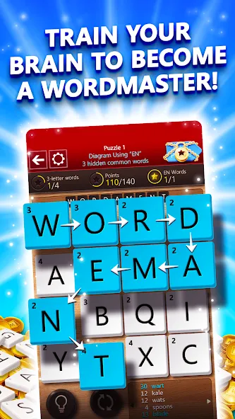 Скачать Wordament by Microsoft — Последняя версия (Бесконечные подсказки и золото) — скриншот 1