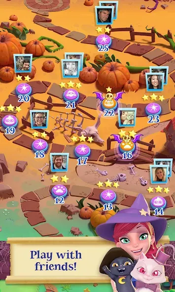 Скачать взлом Bubble Witch 2 Saga на Андроид — Много жизней и ходов — скриншот 4