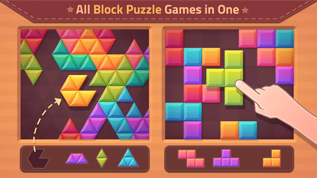 Скачать Triangles & Blocks — Модификация Все уровни разблокированы — скриншот 1