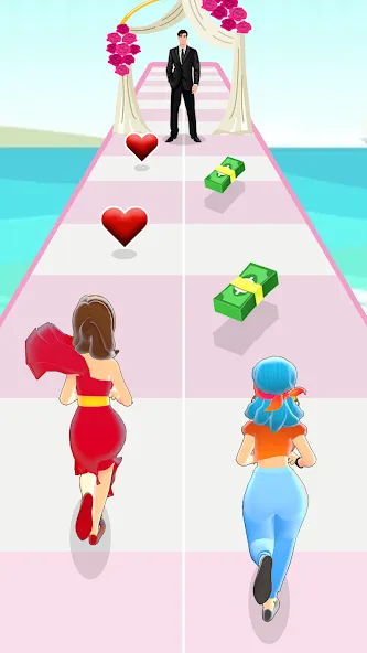 Girl Run 3D - Fun Running Game MOD APK на Android — Много денег — скриншот 2