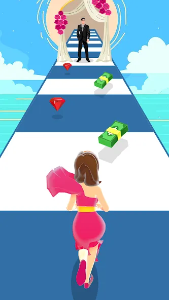 Girl Run 3D - Fun Running Game MOD APK на Android — Много денег — скриншот 4