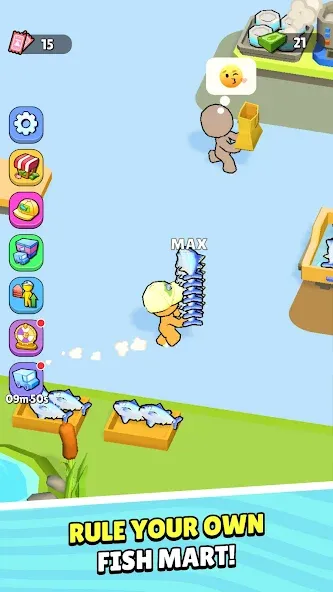 My Fish Mart: Idle Tycoon Game MOD — Много денег на Андроид — скриншот 1 My Fish Mart: Idle Tycoon Game MOD — Много денег на Андроид — скриншот 1