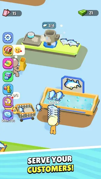 My Fish Mart: Idle Tycoon Game MOD — Много денег на Андроид — скриншот 2 My Fish Mart: Idle Tycoon Game MOD — Много денег на Андроид — скриншот 2