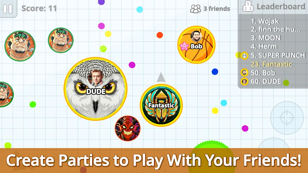 Agar.io Mod APK Бессмертие и масса — Скачать на Андроид — скриншот 3 Agar.io Mod APK Бессмертие и масса — Скачать на Андроид — скриншот 3