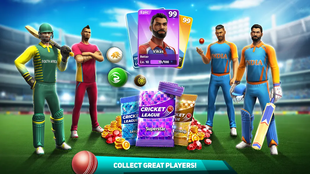Скачать Cricket League MOD APK — Много денег — скриншот 4