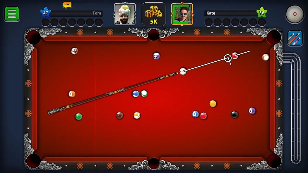 Скачать взломанную 8 Ball Pool — Бесконечные деньги и Лонг Лайнс — скриншот 2 Скачать взломанную 8 Ball Pool — Бесконечные деньги и Лонг Лайнс — скриншот 2