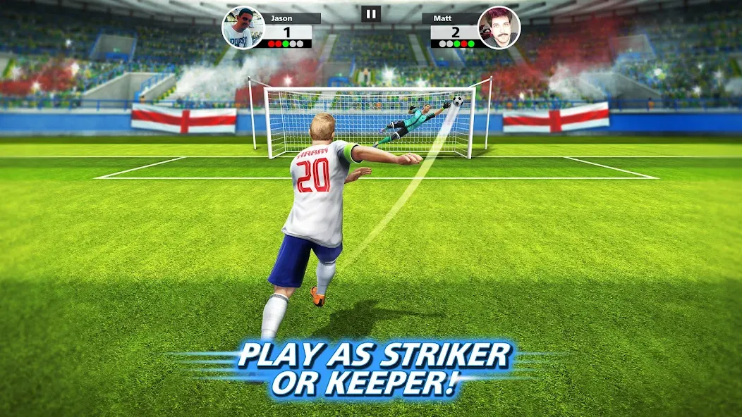 Скачать взломанную Football Strike: Online Soccer — Бесконечные деньги и много мячей — скриншот 1