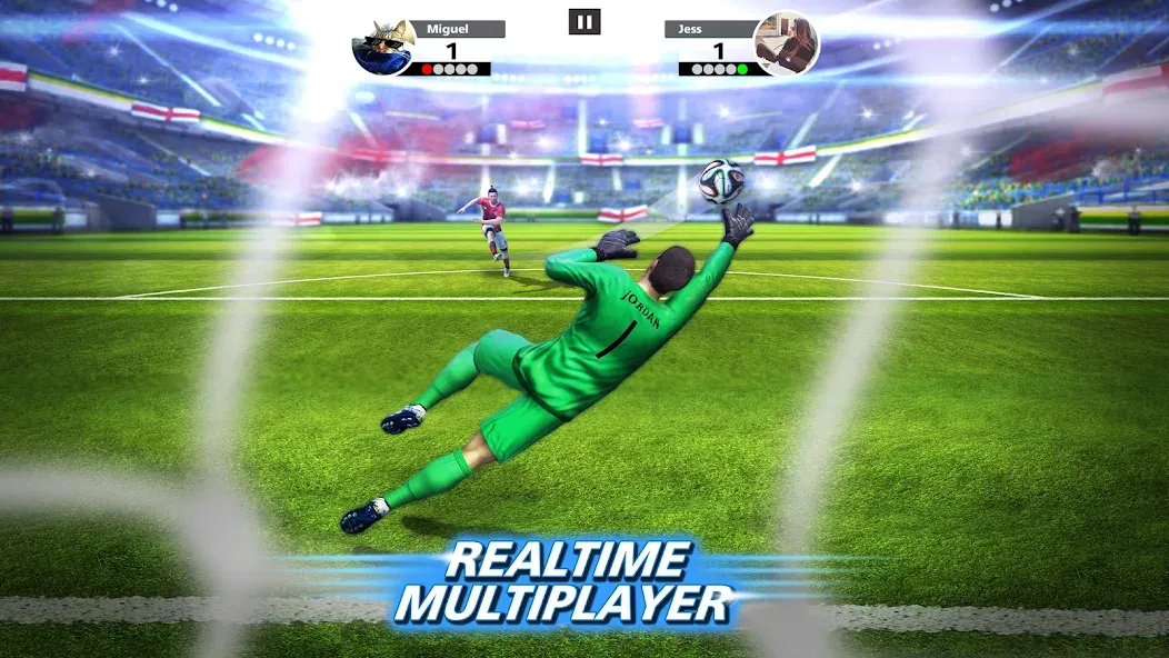 Скачать взломанную Football Strike: Online Soccer — Бесконечные деньги и много мячей — скриншот 2