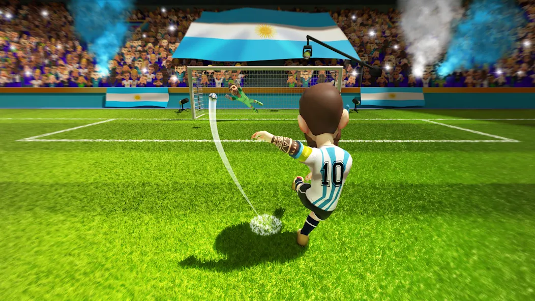 Взлом Mini Football - Mobile Soccer — Много денег — скриншот 1