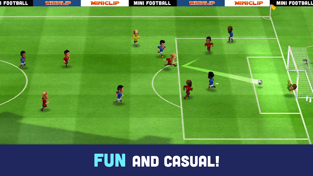 Взлом Mini Football - Mobile Soccer — Много денег — скриншот 2