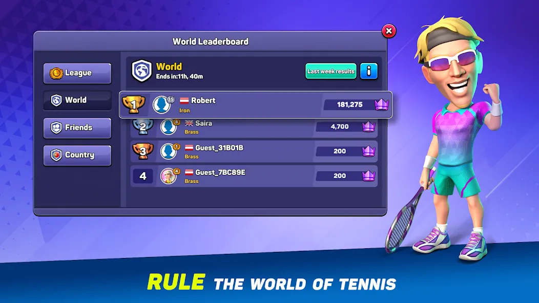 Mini Tennis: Perfect Smash MOD APK — Много денег — скриншот 4