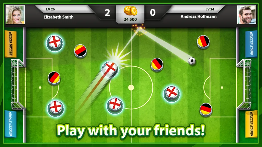 Soccer Stars: Football Games на Андроид — Много денег и бесконечные баксы — скриншот 1