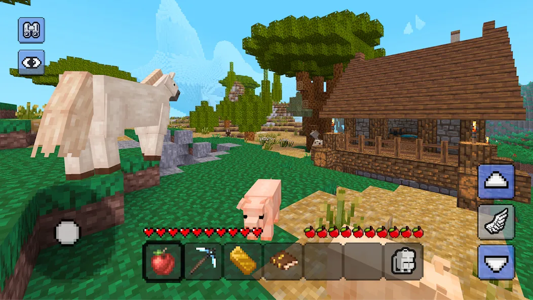 Скачать взломанную Megacraft - Block Craft — Много денег и ресурсов — скриншот 5