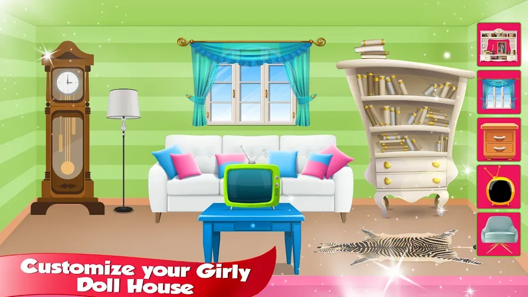 Скачать взлом Girl Doll House Design & Clean на Андроид — Много денег — скриншот 5