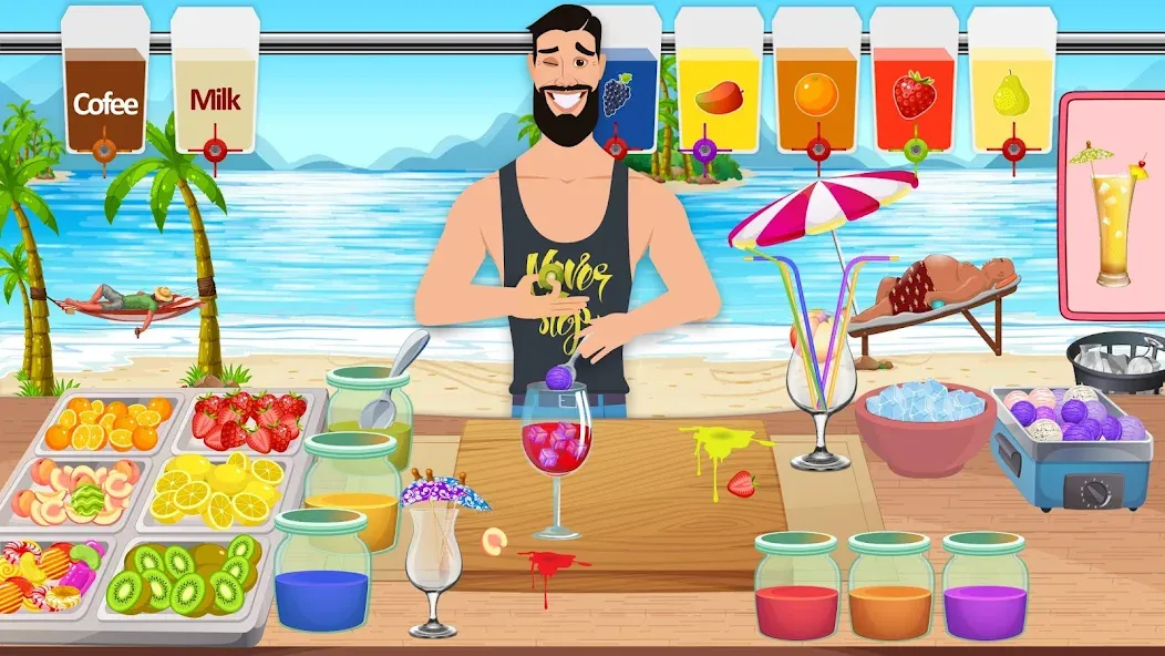 Скачать Boba cocktail:DIY recipe games (Мод: Все ингредиенты открыты) на Андроид — скриншот 2
